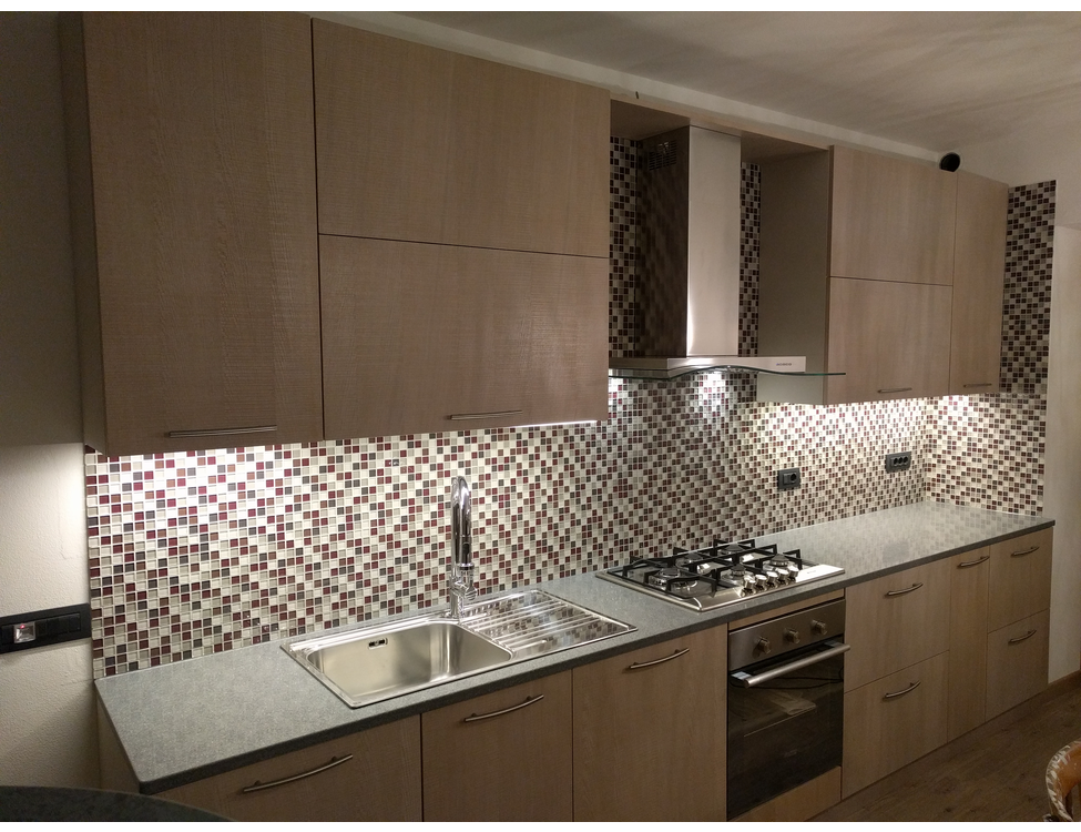 Cucina in rovere segato