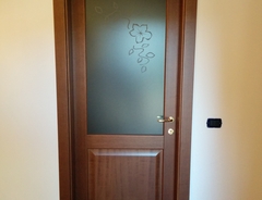 Porta classica Bertolotto con vetro decorato