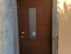 Porta Ingresso secondario in Larice lamellare
